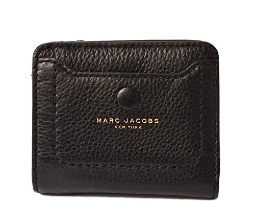 Marc Jacobs M0014215 Black Women's Mini Empire City Compact Leather Wallet