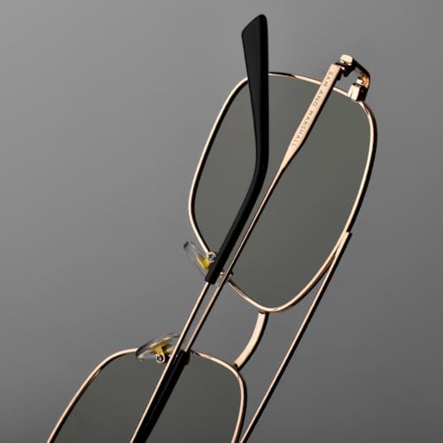 Image of SAM AND MARSHALL VEIN Sunglass I 400% UV Protection I Metal Sunglass I Square Sunglass I Double Bar I Unisex