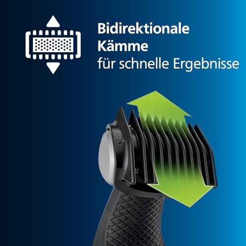 Philips Bodygroom Series 3000, wasserfester Trimmer für Intimbereich und Körper, gründliche und angenehme Rasur, Ganzkörperpflege, 60 Min. Laufzeit, Modell BG3027/03