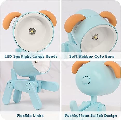 RONFILD-Mini-LED-Desk-Lamp-Dog-Shape-Night-Light-Reusable-Cute-Night-Lamp-Dog-Shape-Reading-Table-Night-Lamp-Battery-Operated-LED-Night-Light-for-Home-Bedroom-Gift