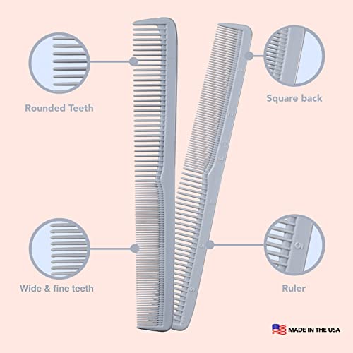 Styling Gear 150 Hair Combs Barber Comb Set Combs For Men Combs For Women Pocket Comb Beard Mustache Wide Tooth Comb Made In Usa 24 Pk. (Gray) #TOP3