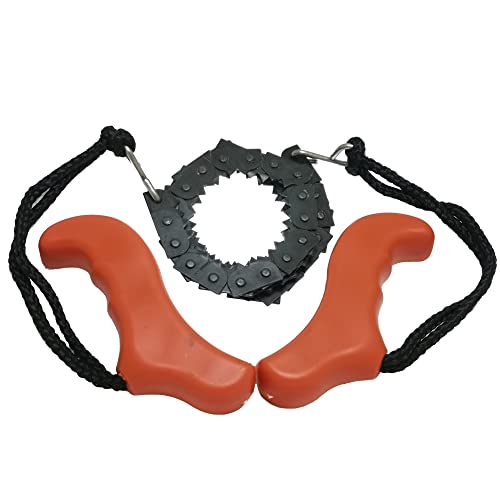 Foldable camping saws steel chain saws handtools for camping outdoor expedition gear GEiNNOVA (Red)