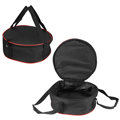 image for Hapivida Dishes Storage Bag, Camping Tableware Carrying Bag Round Croc