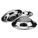 Tebery 6 Pack Stainless Steel Plate Set Portable Dinnerware Set - Great for Outdoor Camping, Hiking, Picnic, BBQ, Beach