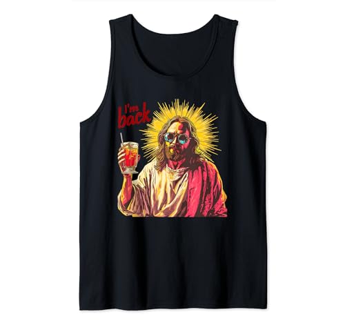 Jesucristo Pascua Estoy de vuelta Fiesta Camiseta sin Mangas