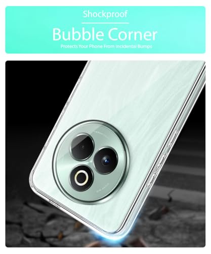 Image of WOW IMAGINE Transparent Back Cover Case for Realme P3 Pro 5G | Raised Bumps for Full Device & Camera Protection Shockproof TPU Silicone Back Case Mobile Cover - Transparent