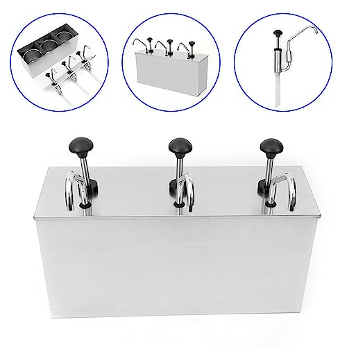 Dispensador de Salsa, dispensador de Especias con Bomba de Acero Inoxidable, dispensador de Salsa de Tomate para Catering, Adecuado para cafeterías
