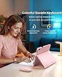 SAMTUNK for Amazon Fire HD 10/10 Plus Case with Keyboard (11th/13th Generation, 10.1 inch) - Rainbow Backlit Keyboard Case - Built in Pencil Holder with Mouse - Pink - Image 7