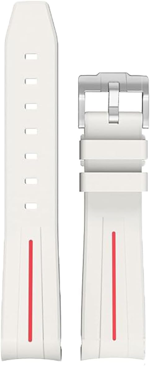 Rubber Strap for Moonswatch Watch,Curved No Gap,Premium Soft Durable Silicone Rubber Band Compatible with Omega x Swatch MoonSwatch Speedmaster 20mm Replacement Band Strap for Men Women
