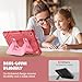Fintie Kids Friendly Case for Samsung Galaxy Tab A11+ Plus 11 Inch 2025/ A9+ Plus 2023, Fully-Body Rugged Heavy Duty Shockproof Protective Case with Kickstand & Shoulder Strap, Pink