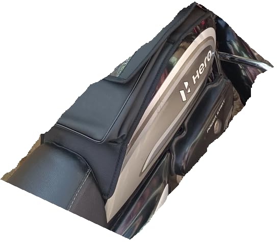 Image of Hero Splendor Plus Bike Tank Cover | Premium Rexine Tank Cover | Scratch Resistant, Water Resistant, Long Lasting (Black) (Extra Protect)