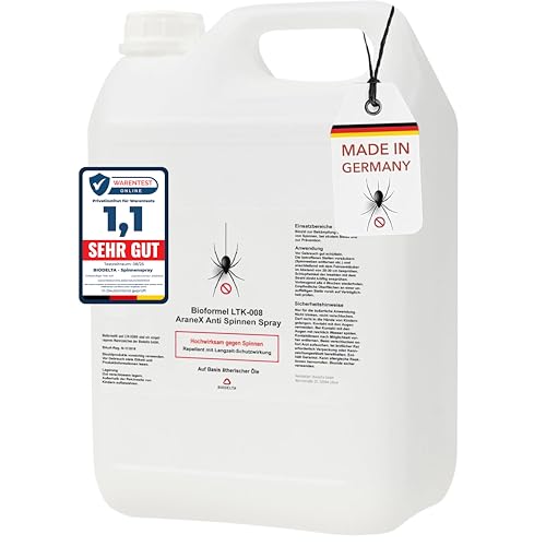 BIODELTA LTK-008 Spinnenspray 5 L - Spinnenabwehr mit Langzeitwirkung - Anti Spinnen Spray - Spinnenvertreiber - Ungezieferspray - aus Deutschland