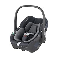 Maxi-Cosi Pebble 360 i-Size Babyschale Drehbar, Neugeborenen Autositz 360 Grad, 0–15 Monate (40–83 cm), Drehung mit einer, ClimaFlow, Easy-In-Gurt, G-CELL Seitenaufprallschutz, Essential Graphite – Ansicht 1