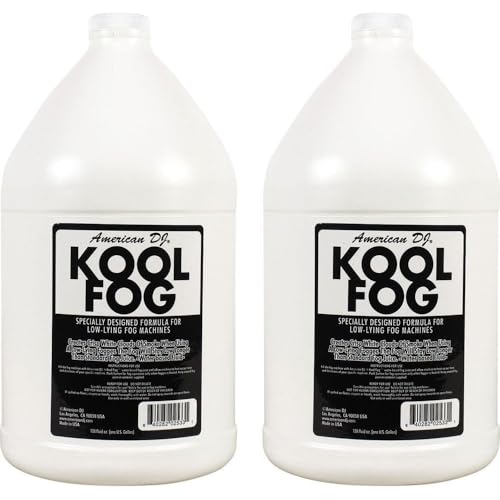 American DJ 2-Pack Kool Fog 1 Gallon Low Lying Fog Machine Juice, Crisp White...