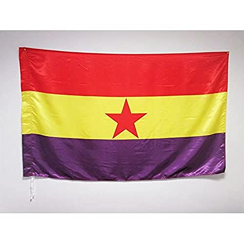 AZ FLAG Bandera ESPAÑA Republicana Estrella ROJA 150x90cm en Raso