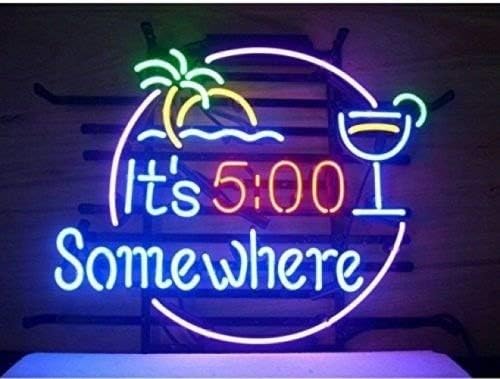 17X14 Inches IT5 Some Where Real Glass Neon Light Sign Beer Bar Pub Store Club Garage Home Party Light Sign