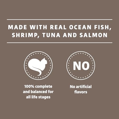 Image of Amazon Brand - Wonder Bound Canned Wet Cat Food Variety Pack (Seafood, Tuna and Salmon Recipes in Gravy), Adult Recipe, 3 Ounce (Pack of 24)