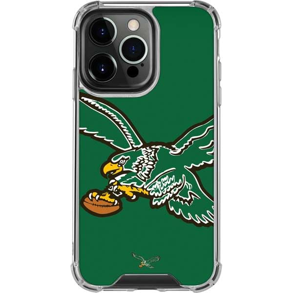 Skinit Clear Phone Case Compatible with iPhone 16 Pro - Officially Licensed NFL Philadelphia Eagles Retro Logo Design