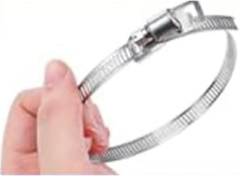 for 33ft Stainless Steel Hose Clamp DIY Metal Band and 20 Pieces Fasteners Adjustable Worm Gear Hose Clamp Applicable to Pipe