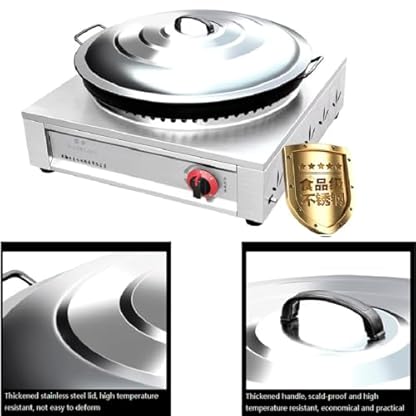 KJHYYPP Multi-Food-Maker, 16-Zoll-Crepe-Maker-Maschine, Antihaft-Pfannkuchen-Maschine, Arbeitsplatten-Crêpe-Pfanne, Crepes-Grillplatte, Flüssiggas – Bild 7