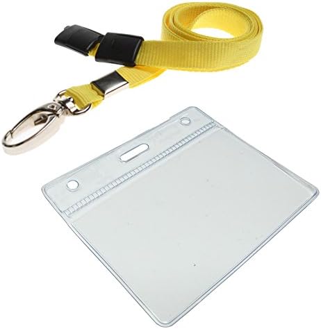 Customcard ltd® ID Card Holder and Lanyard Neck Strap with Lobster Metal Clip - Blue