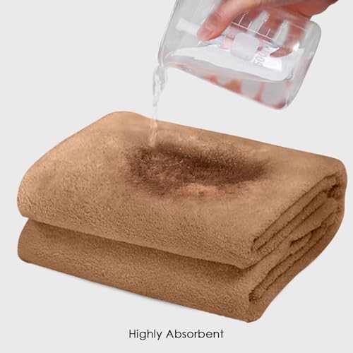 Image of HOUSSE Premium Microfiber Bath Towel - Extra Large 75x150cm Quick Dry Towels for Women Men & Kids | Super Soft Plush 550 GSM | Ultra Absorbent for Home Swimming Sports & Travel | (Tanzine)