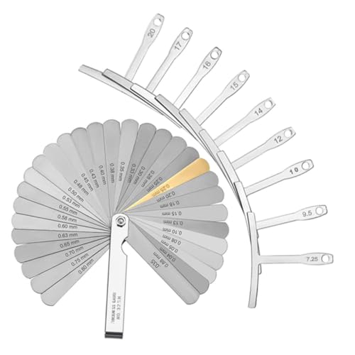 Luxshiny Herramientas para Luthier Guitarra Reglas de Acero Inoxidable Galgas de Espesores para Medir...