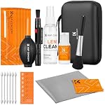 K&F CONCEPT 25-in-1 Camera Lens Cleaning Kit with 24mm Cleaning Swab*6, 60+20ml Liquid, Storage Case, Lens Pen,Brush, Air Blowing, Cleaning Cloth*2 for DSLR Camera Lens Filter Sensors