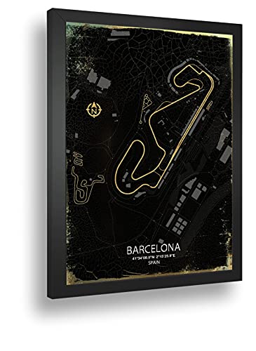 Quadro Decorativo Poste Barcelona Circuit Formula 1 Corrida