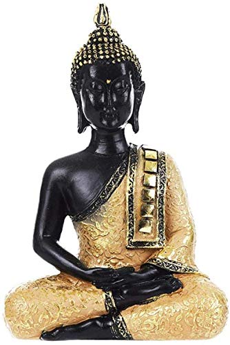 Statue de Bouddha thaïlandais en résine aux finitions artisanales pour maison