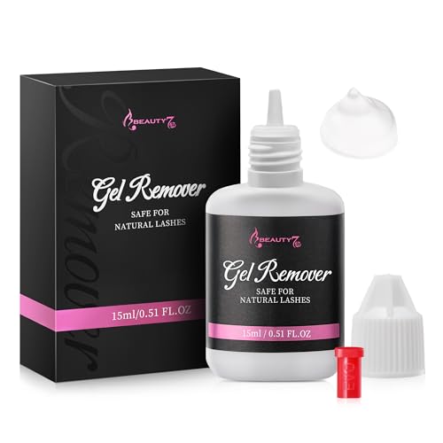 Beuaty7 Gel Removedor de Pegamento para Extensiones de Pestañas Postizas Eyelash Limpiador 15ml, Claro