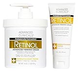 Advanced Clinicals Retinol Body Lotion & Face Moisturizer | Anti Aging Skin Care Retinol Body Cream For Women & Men Improves Appearance Of Fine Lines, Wrinkles, & Look Of Crepey Skin, W/Travel Size