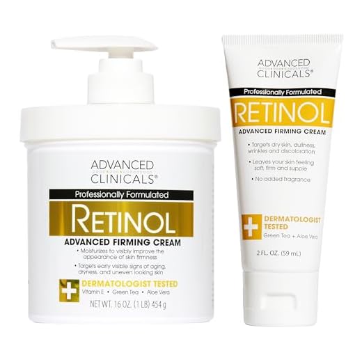 Advanced Clinicals Retinol Body Butter Lotion Moisturizer Face Lotion & Body Cream | Crepey Skin Care Treatment | Retinol Cream Targets Look Of Crepe Skin, Wrinkles, & Sagging Skin, 16OZ + 2OZ Travel