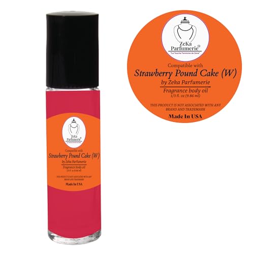 Compare to Aroma Compatible with Strawberry Pound Cake for Women Fragrance Body Oil on 1/3 oz (9.86ml) Travel size Roll-On Botlle image 5