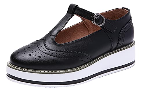 Chaussures richelieu femmes rétro et derbies plateforme noires style mary janes