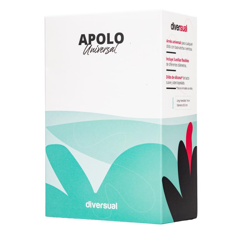 Apolo, Arnés Sexual, Universal, Polipiel, PVC, Silicona, Negro (Sin dildo)