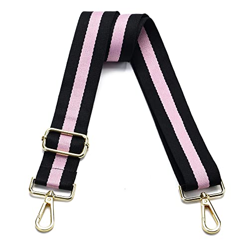Image of Purse Strap Gold Hardware Replacement Crossbody Bag Strap, Wide Adjustable Shoulder Strap