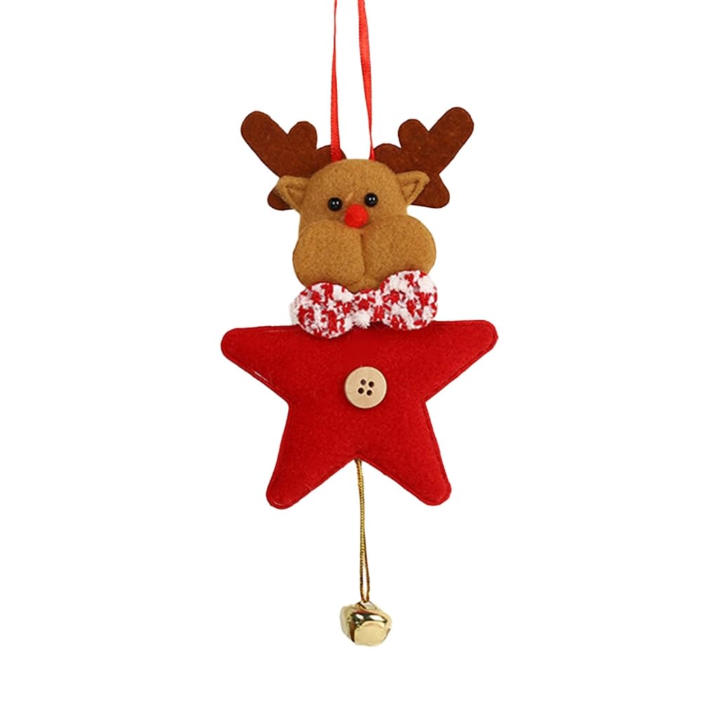 Decorazioni per l'albero di Natale con renna e slitta artigianale - Babbo Natale in acrilico 2D su slitta con decorazioni con renne