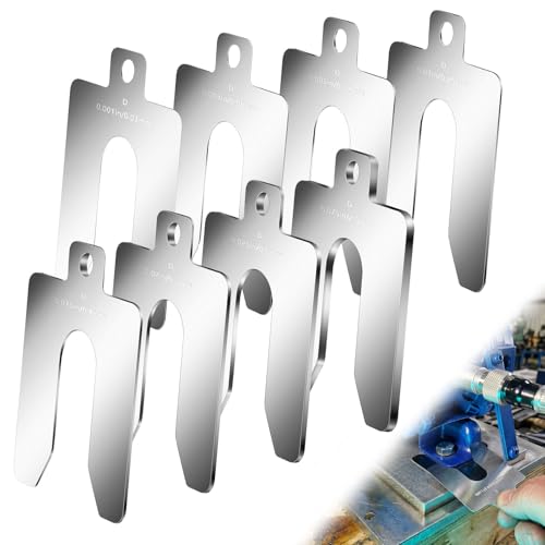 Shimeyao 8 Pcs Size D 5" X 5" Stainless Steel Slotted Shims Kit Composite