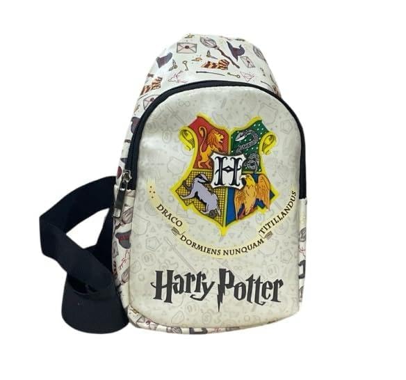 ChooseNow Harry Potter Themed Faux Leather Chest Sling Bag for Boys | Large Capacity Crossbody Bag with Adjustable Strap |...