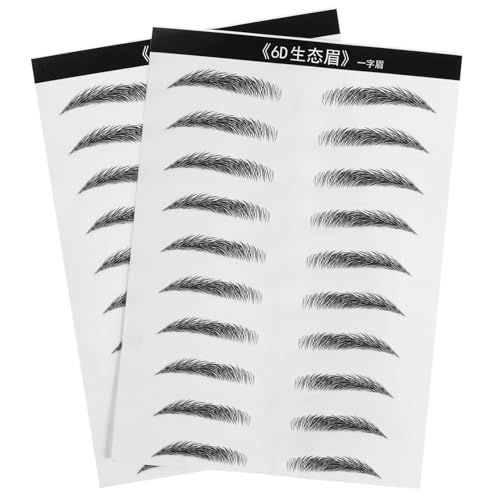 WEKADRIN 2 Pares herramientas de maquillaje de cejas maquillaje cejas artificial barra de sombra de ojos peca tinte Gel etiqueta engomada de la ceja de ceja artificial Black