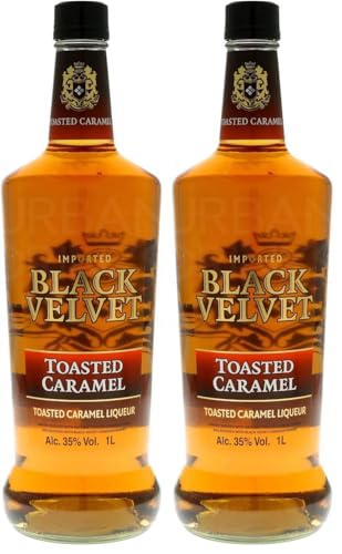 Black Velvet I Toasted Caramel Liqueur I 1 Liter Flasche I 35% Volume I Kanadischer Whisky-Likör...