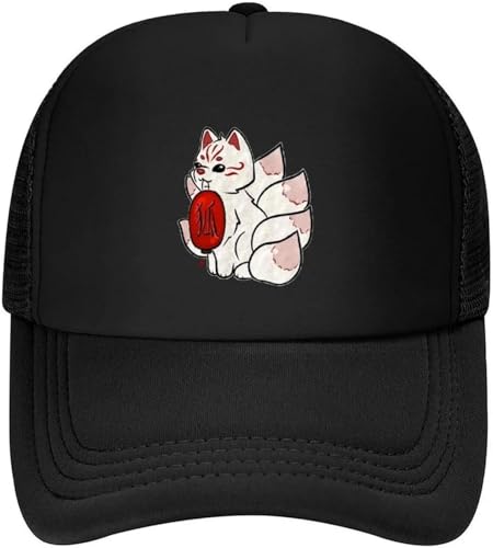 Casquette de baseball Chibi Kitsune anti-froid chapeau réglable crème