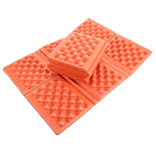 BESPORTBLE 2 Piezas Cojín Plegable de Nido de Abeja Carpa Asiento de Espuma Silla Inflable Esterilla Camping colchoneta Camping cojín para Sentarse Plegable Estera al Aire Libre xpe Orange