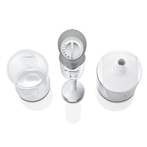 Bosch ErgoMixx Staafmixer, MSM66020, 600 Watt, inclusief hakmolen en mixer-maatbeker, kunststof mixervoet, 12 standen en turboknop, wit - Afbeelding 5