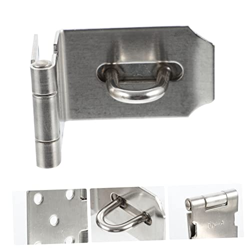 Image of DOITOOL 2pcs Stainless Steel Right Angle Cabinet Hasp Lock Durable Latch Lock for Doors Cabinets Sheds Easy Installation Compact Design