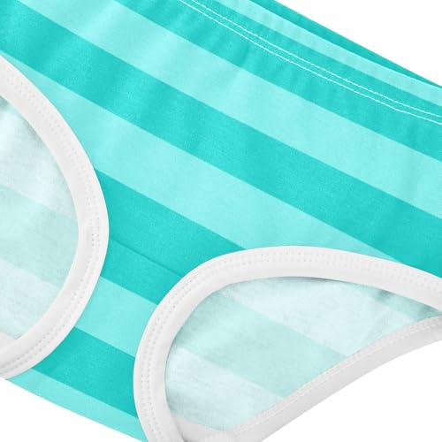 Teal Cyan Stripe Toddler Girls's Underwear 2T4