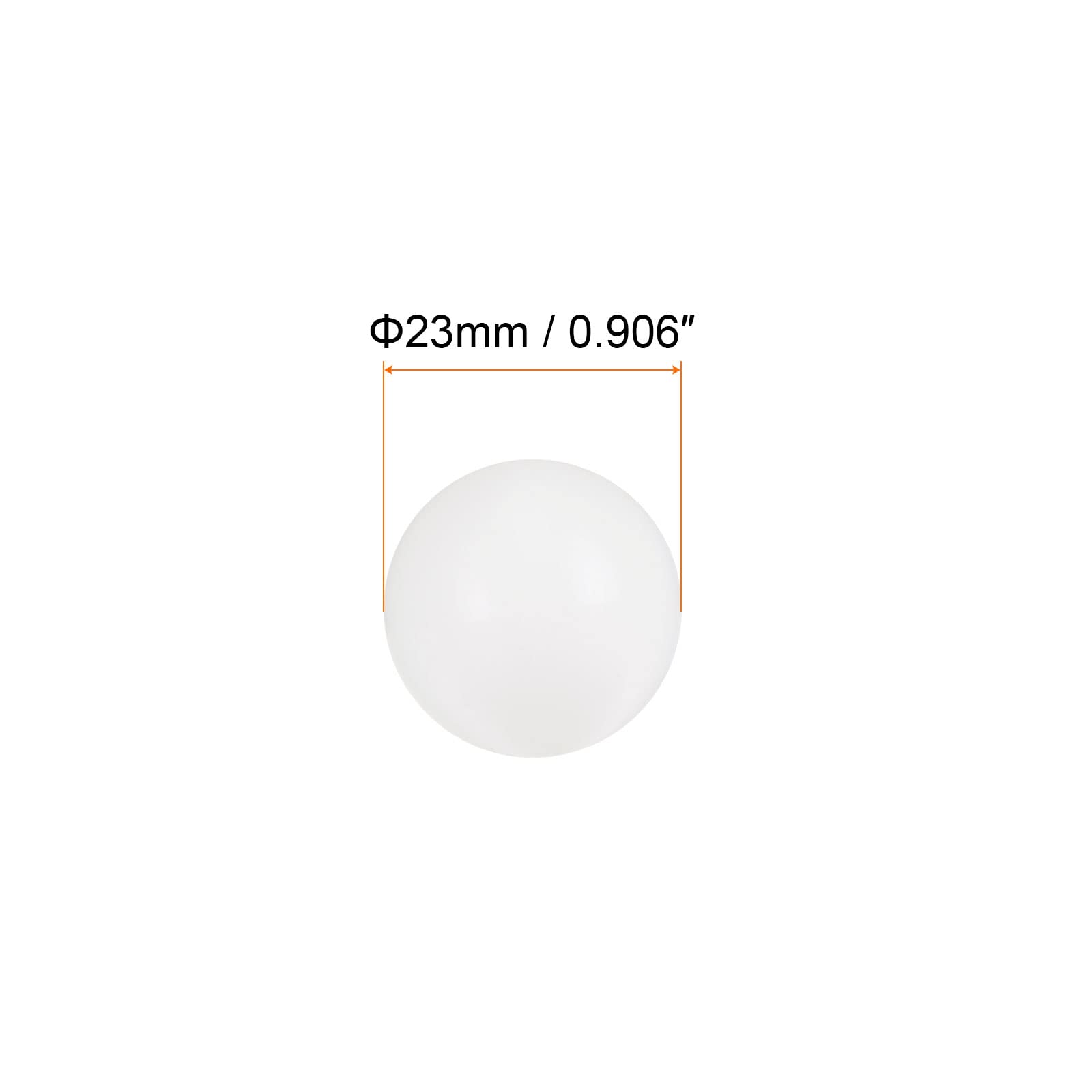 sourcing map 2pcs PA66 Nylon Solide Plastique Billes 23mm G3 Précision Roulement Billes