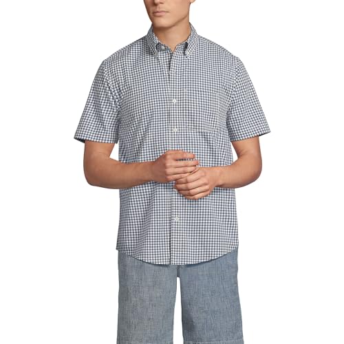 Lands' End Men's Short Sleeve Essential Lightweight Poplin