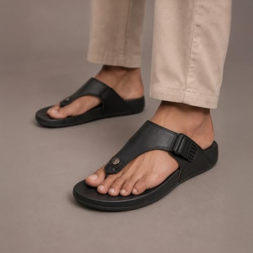 Image of URJO GLF 21 Men's Slippers /FlipFlops Lightweight Super Flexible Arch Support Durable Anti Skid & Stylish Dailywear Slippers /FlipFlops for Men